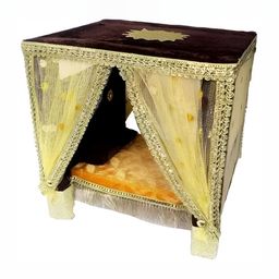 krishnagallery1 Brown Wooden Laddu Gopal Terris Bed-41