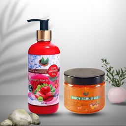 NatureNova Herbals Set of Shower Gel 300ml & Body Scrub Gel 200ml-10