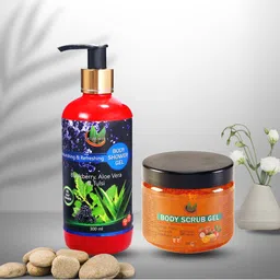 NatureNova Herbals Set of Shower Gel 300ml & Body Scrub Gel 200ml-34