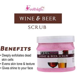 FEELHIGH Set Of 2 Neem Mask & Wine & Beer Scrub- 500ml Each-5