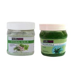 FEELHIGH Set Of 2 Herbal & Aloevera Face Scrubs - 500 ml Each-56