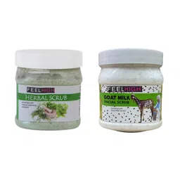 FEELHIGH Set of 2 Herbal & Goatmilk Face Scrubs - 500 ml Each-42