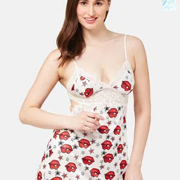 SECRETS BY ZEROKAATA Pack Of 2 Printed Shoulder Straps Satin Baby Doll-picture-16