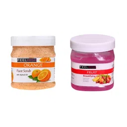 FEELHIGH Set of Orange Face Scrub & Fruit Beautifying Gel - 500 ml each-28