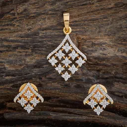 Kushal's Fashion Jewellery Gold-Plated Cubic Zirconia Studded Jewellery Set-1
