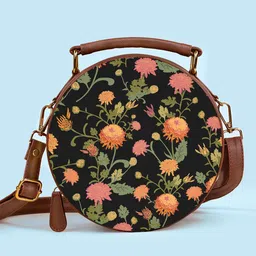 Kalankit Floral Printed Structured Satchel-46