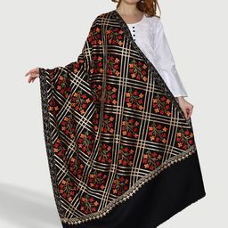 SWI Stylish Aari Floral Embroidered Shawl-picture-55