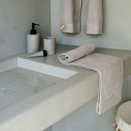 H&M Beige Cotton Terry Hand Towel-35