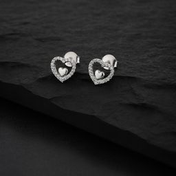 VANBELLE 925 Sterling Silver Heart Shaped Studs-28