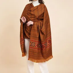 Zamour Striped Woven Design Shawl-image-23
