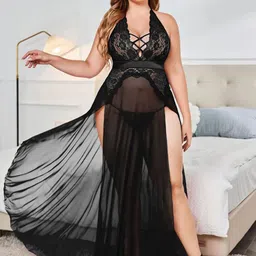 Softwrap Net Halter Neck Baby Doll-image-21