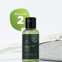 KELESTA Set of 2 Organic Neem & Kiwi Fusion Acne Control Face Washes - 50ml each-11
