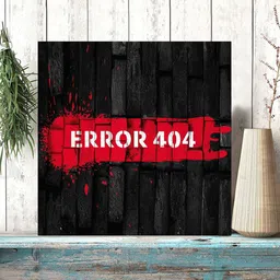 Gallery99 Black & Red Error 404 Textured Wall Art Panel-32