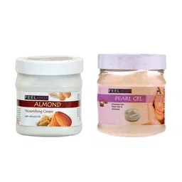 FEELHIGH Set Of 2 Almond Cream & Pearl Gel - 500ml+500ml-12