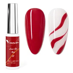 VENALISA Soak Off UV & LED Nail Art Liner Gel Nail Polish 8 ml - Red 08-image-83