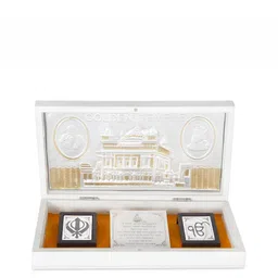 INTERNATIONAL GIFT Silver Toned Metal Temple God Idol Gift Set-image-86