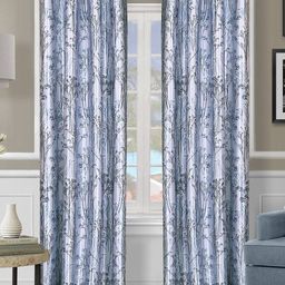 ROMEE Blue & Black Set of 2 Floral Room Darkening Long Door Curtain-image-17