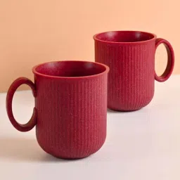 eha Coral Statement Coffee Mug 350 ml (2 Pc)Rice Husk Biocomposite-picture-25