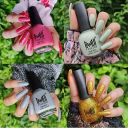 MI FASHION Set Of 4 High Shine Ultra High Glass HD 3D Long Lasting Nail Polish 15 ml Each-28