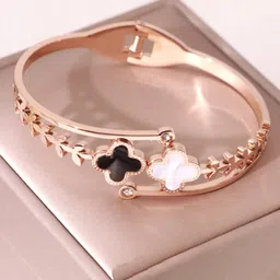 Designs & You Women Mother of Pearl Gold-Plated Bangle-Style Bracelet-49