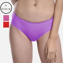 StyFun Pack Of 3 Anti Microbial Hipster Briefs LS_Chinki_Panty_PurplePinkRed-picture-14