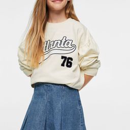 Mango Kids Girls Sustainable Pleated Pure Cotton Denim Skirt-picture-12