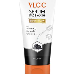 VLCC Bright Glow Serum Face Wash with Vitamin C Serum & Charcoal - 100ml-100