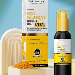DR. SHETHS Haldi & Hyaluronic Acid SPF50+ PA++++ Sunscreen Spray - 100 ml-64