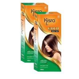 KISRA Set of 2 Gold Hairfall Control Hair Oil with Amla & Neem - 100 ml each-50