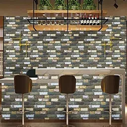 Univocean Grey & White Stone 3D Pattern Self Adhesive PVC Vinyl Peel & Stick HD Wallpaper-image-8