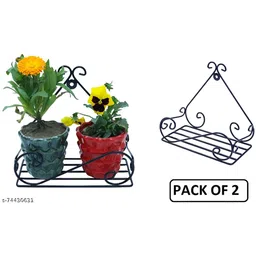 appeasy Black 2 Pieces Triangle Hanging Metal Planter Stands-28