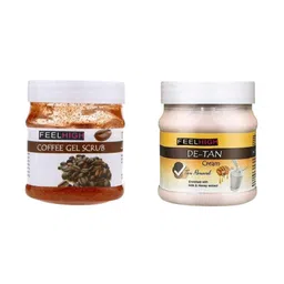 FEELHIGH Set Of 2 Coffee Gel Scrub & De Tan Cream 500ml Each-23