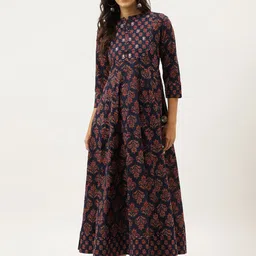 Neemiya Ethnic Motifs Printed Fit and Flare Ethnic Dress-picture-33