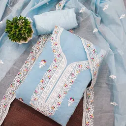 HMP Fashion Embroidered Unstitched Dress Material-image-37