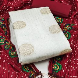 MANVAA Floral Embellished Sequinned Unstitched Dress Material-image-18