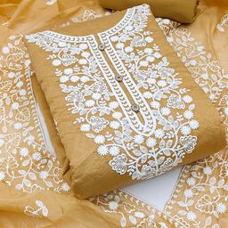 SHADOW & SAINING Floral Embroidered Unstitched Dress Material-image-53