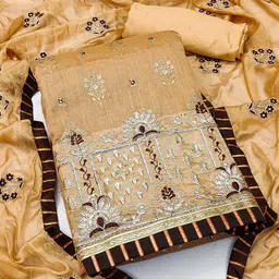 KALINI Ethnic Motifs Sequinned Embroidered Unstitched Dress Material-image-31