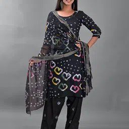 Apratim Black & Purple Dyed Unstitched Dress Material-image-102