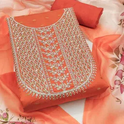 HMP Fashion Embroidered Unstitched Dress Material-image-36