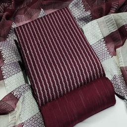 Lilots Striped Unstitched Dress Material-image-78