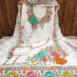 Lilots Floral Embroidered Unstitched Dress Material-image-94