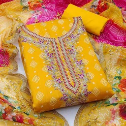 HMP Fashion Embroidered Unstitched Dress Material-picture-53
