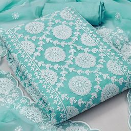 SHADOW & SAINING Floral Embroidered Unstitched Dress Material-image-15