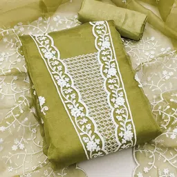 MANVAA Floral Embroidered Unstitched Dress Material-picture-39