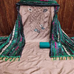 Lilots Embroidered Unstitched Dress Material-image-67