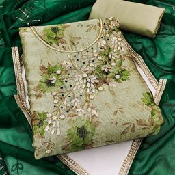 MANVAA Floral Printed Beads and Stones Unstitched Dress Material-picture-7