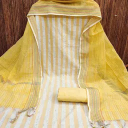 Lilots Striped Woven Design Unstitched Dress Material-picture-3