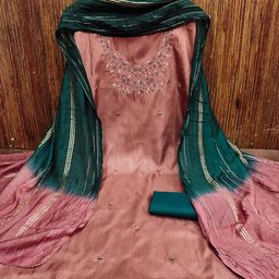 MANVAA Floral Embroidered Sequinned Unstitched Dress Material-image-68