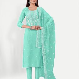 TAVAS Ethnic Motifs Embroidered Unstitched Dress Material-image-98