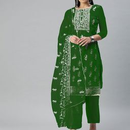 MANVAA Embroidered Organza Unstitched Dress Material-picture-10